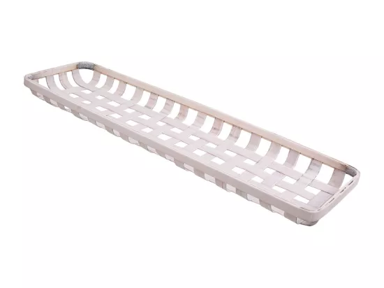 Plateau en bambou blanc 75x21x5h