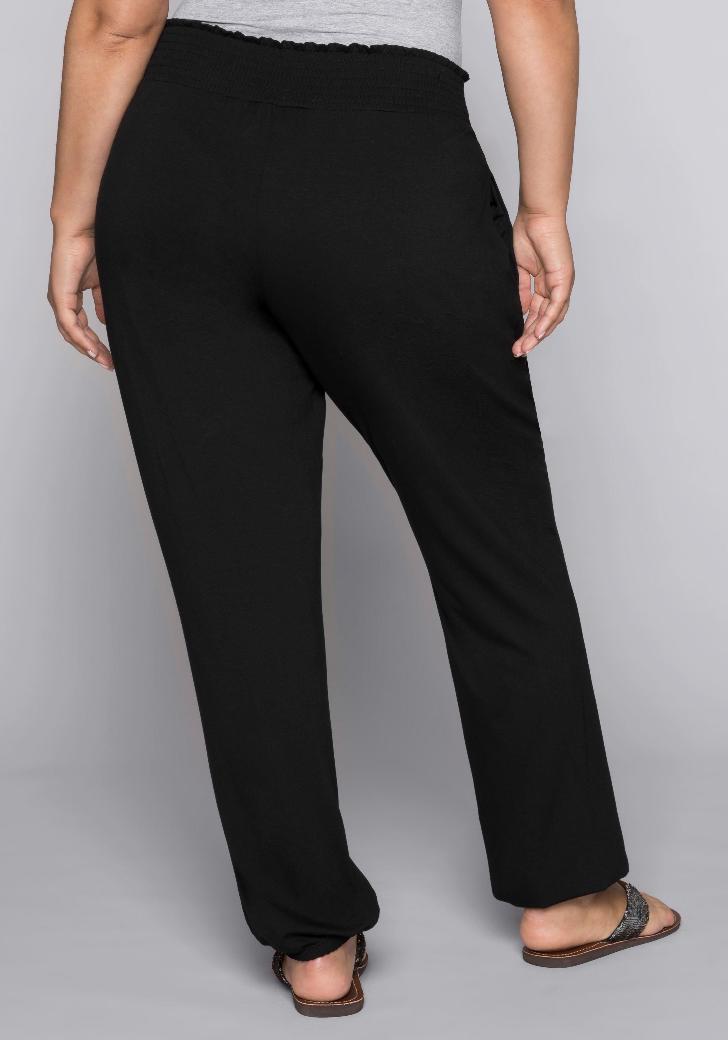 Jerseyhose mit breitem Smokbund