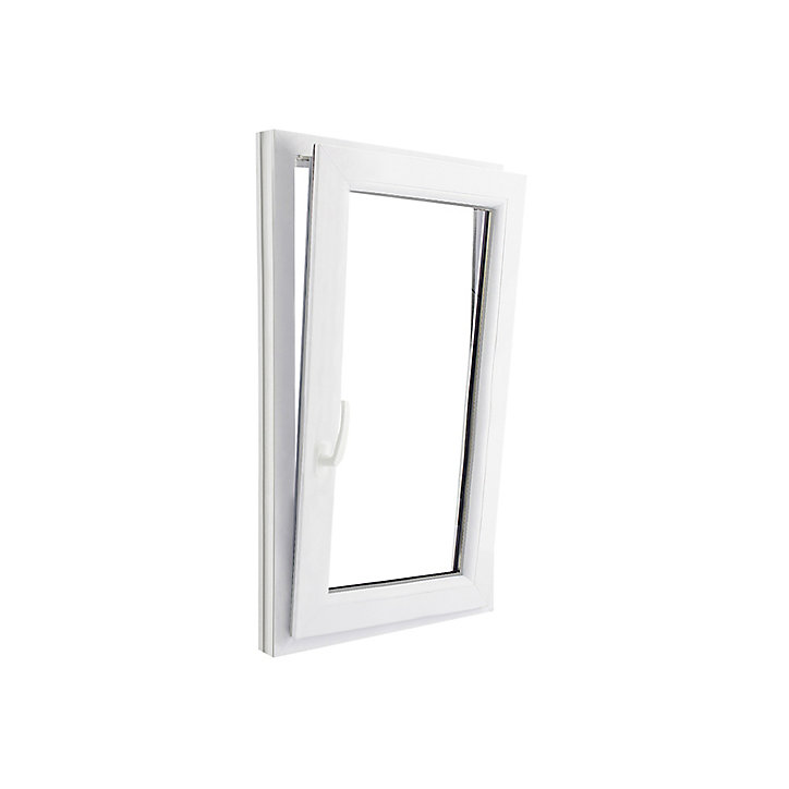 Fenêtre PVC 1 vantail oscillo-battant GoodHome blanc - l.60 x h.115 cm, tirant droit