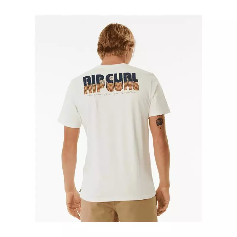 Teeshirt RIPCURL Surf Revival Repeater Tee Bone