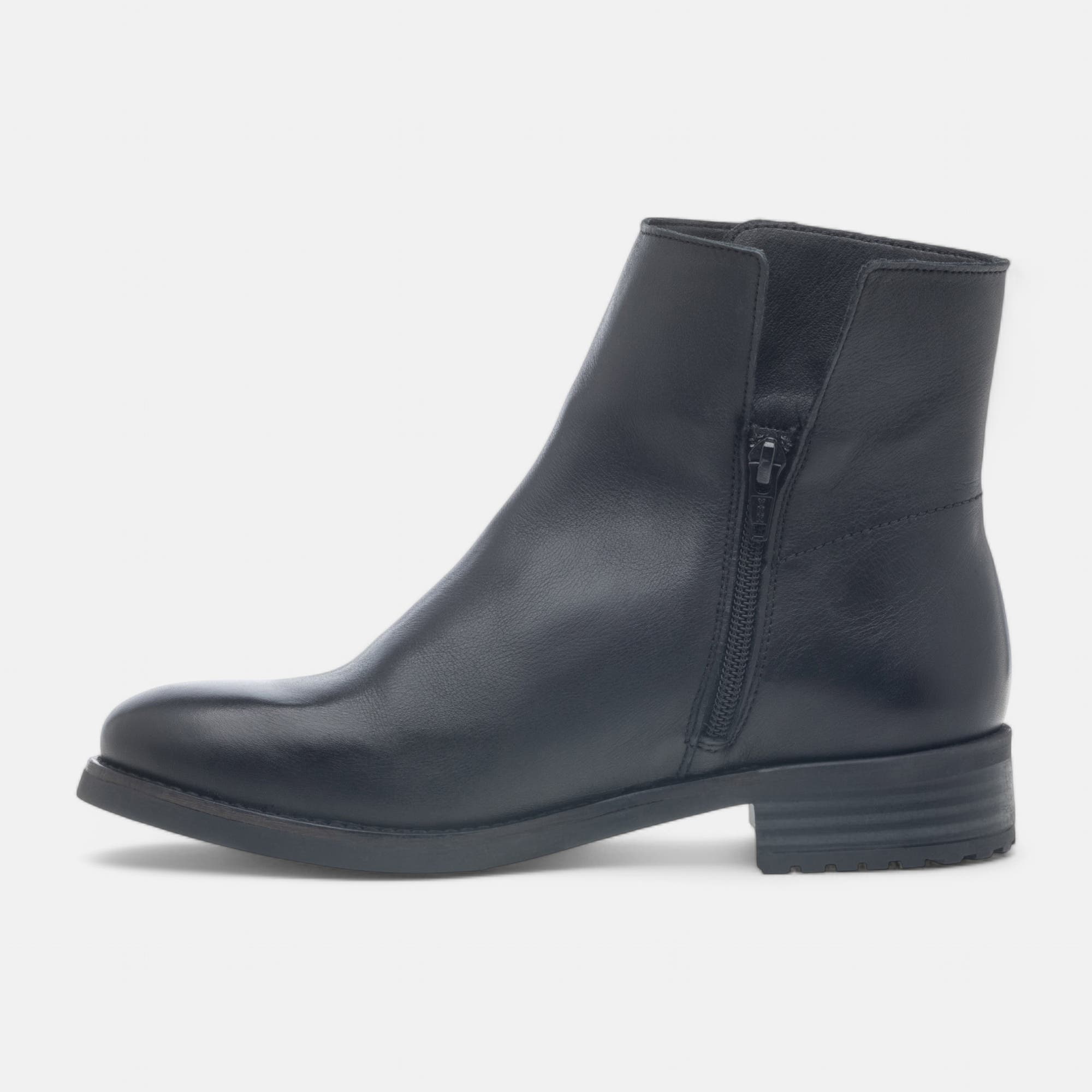 Bottines Femme en cuir noir