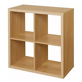 Étagère modulable 4 cubes effet chêne Mixxit