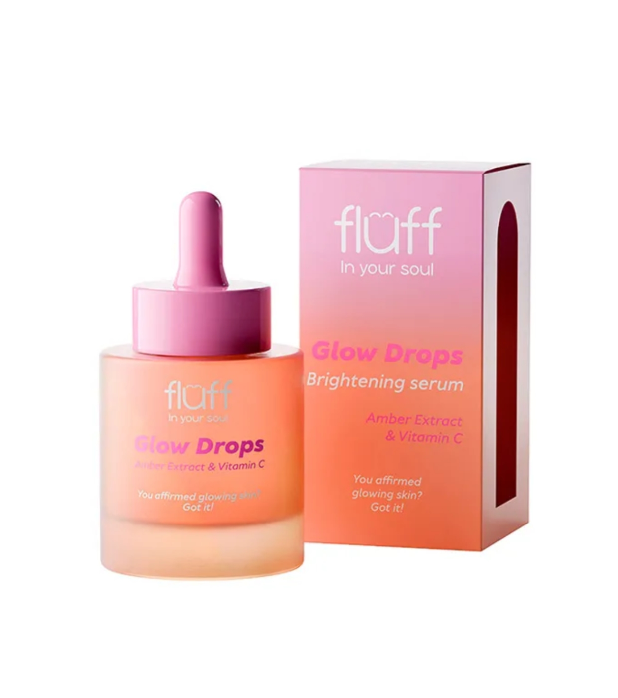 Fluff - *In Your Soul* - Sérum facial iluminador com extrato de âmbar e vitamina C Glow Drops