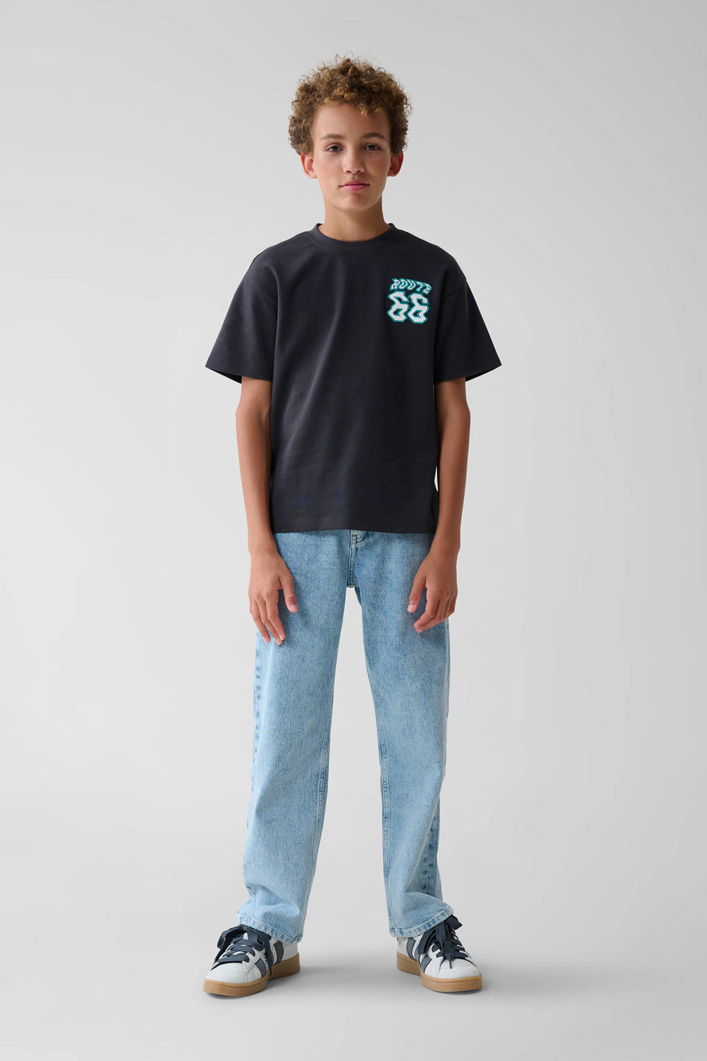 Shoeby T-shirt met backprint antraciet