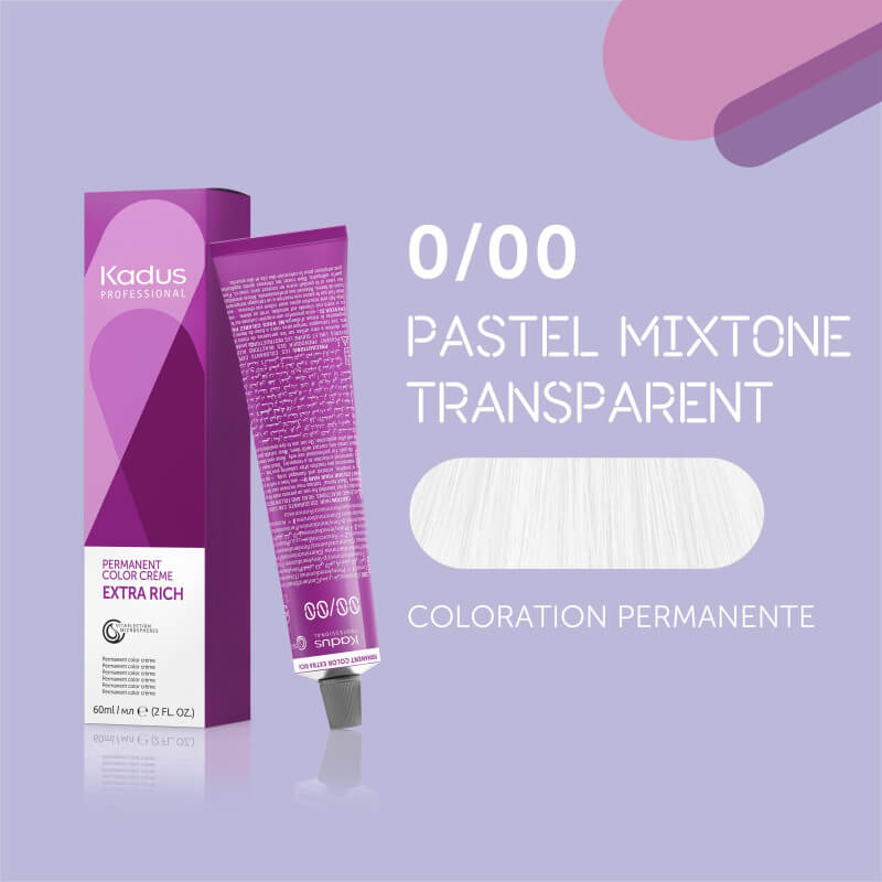 Coloration permanente 0/00 pastel mixtone transparent Kadus 60ML