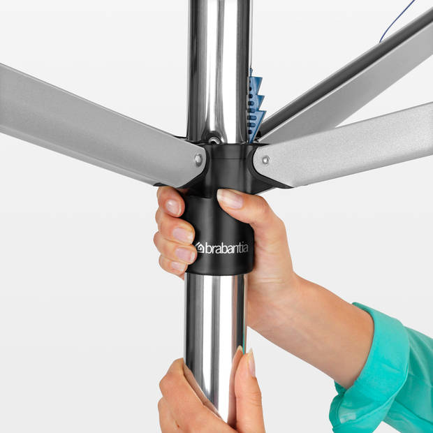 Brabantia Topspinner droogmolen - 50 m - met metalen grondanker en beschermhoes
