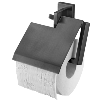 Haceka toiletrolhouder Edge met klep grafiet