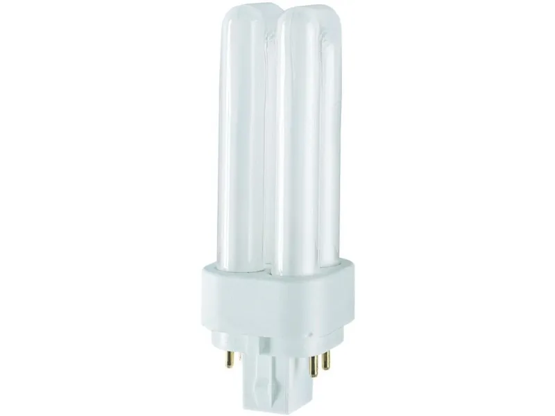 OSRAM DULUX D/E - Ikke-integreret kompakt fluorescerende lyspære - form: T12X2 - G24q-1 - 13.7 W - klasse G - varmt hvidt lys - 3000 K