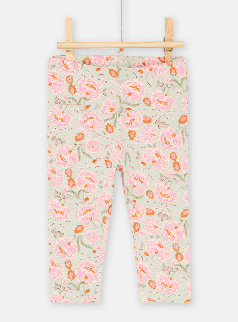 Legging vert de gris pour bébé fille