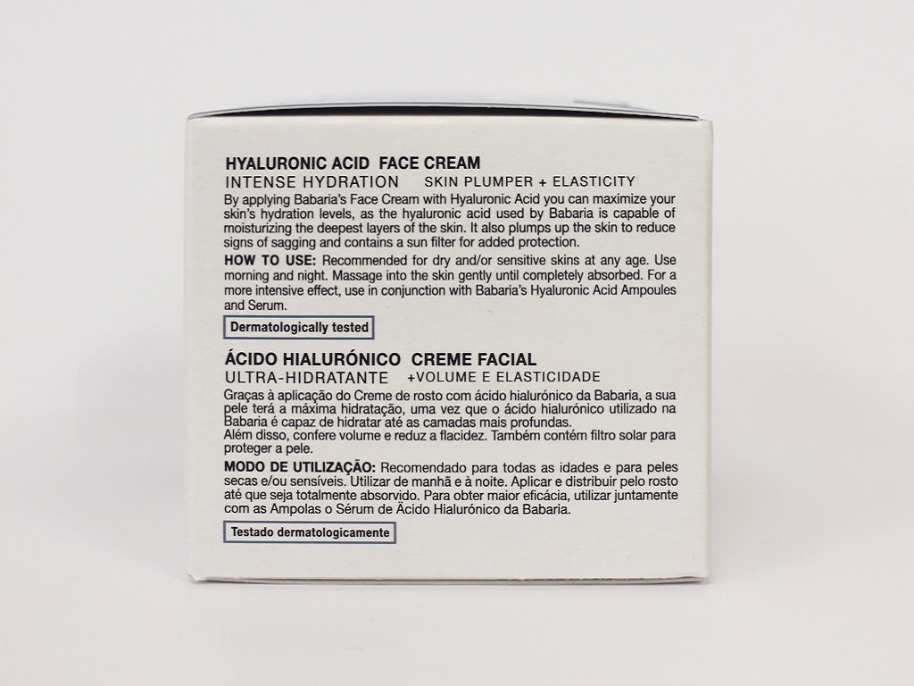CREME FACIAL ÁCIDO HIALURÓNICO BABARIA 50 ML
