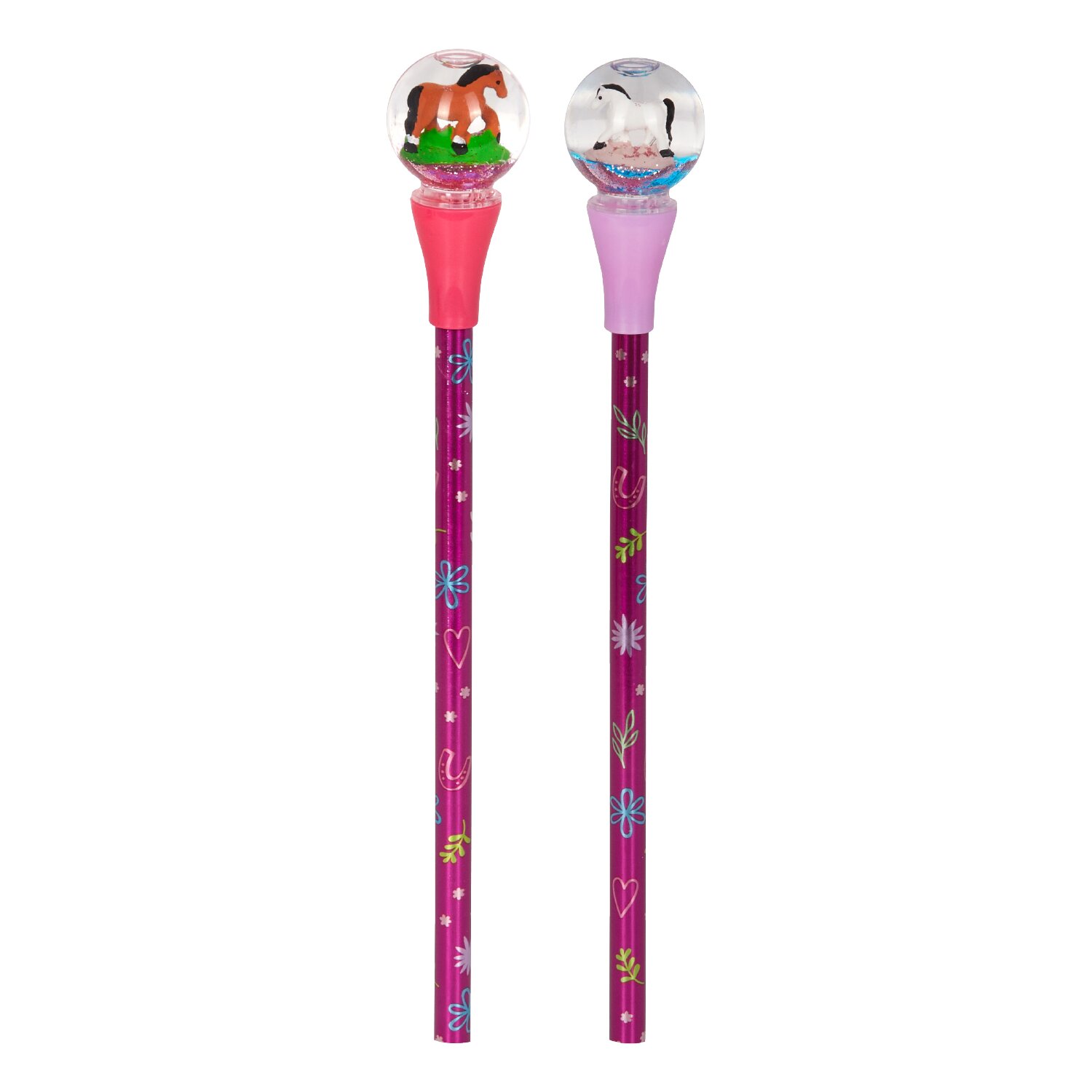 DIE SPIEGELBURG Glitzerkugel-Stift Pferdefreunde -