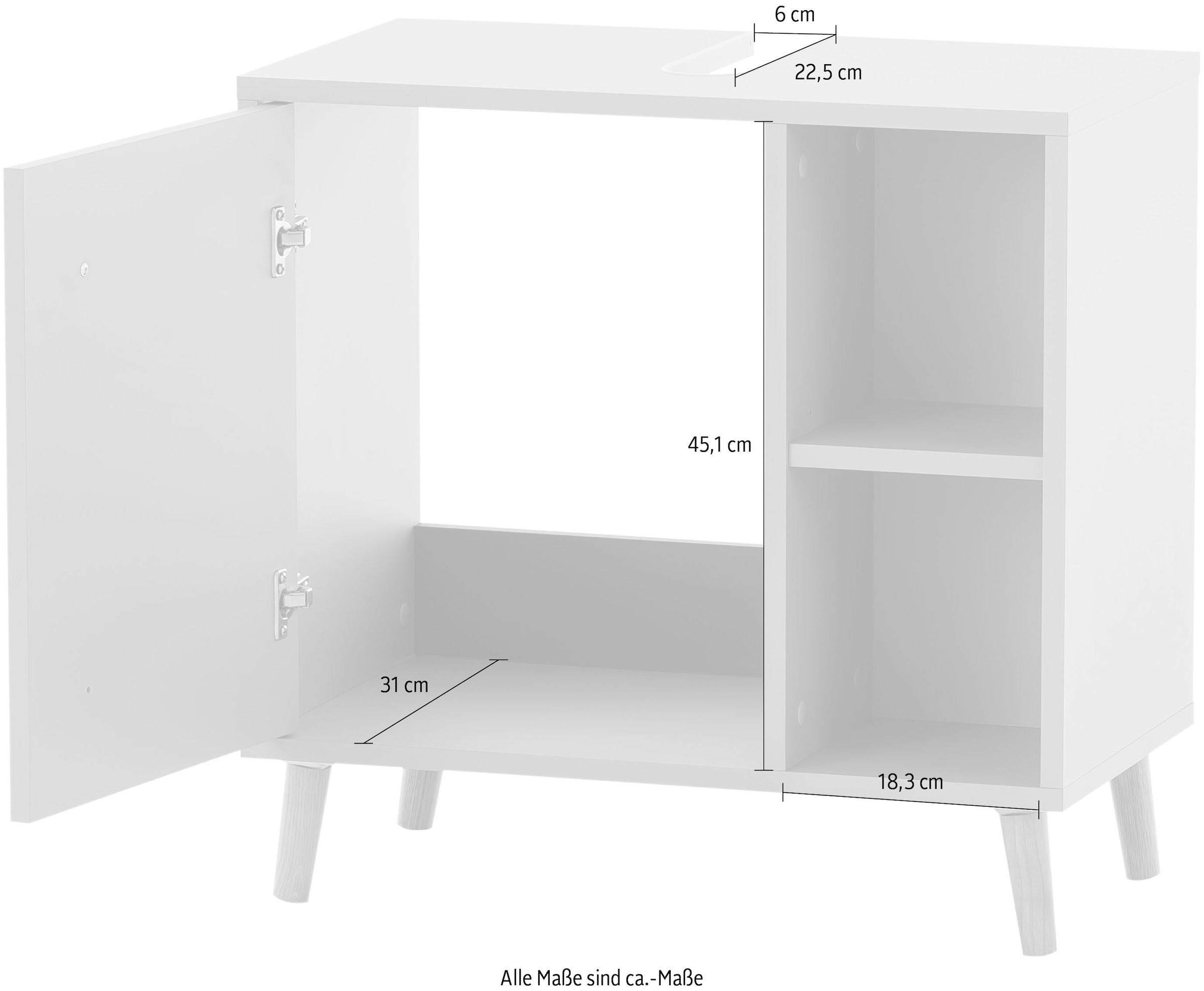 Schildmeyer Waschbeckenunterschrank »Bjarne« Breite 60,2 cm