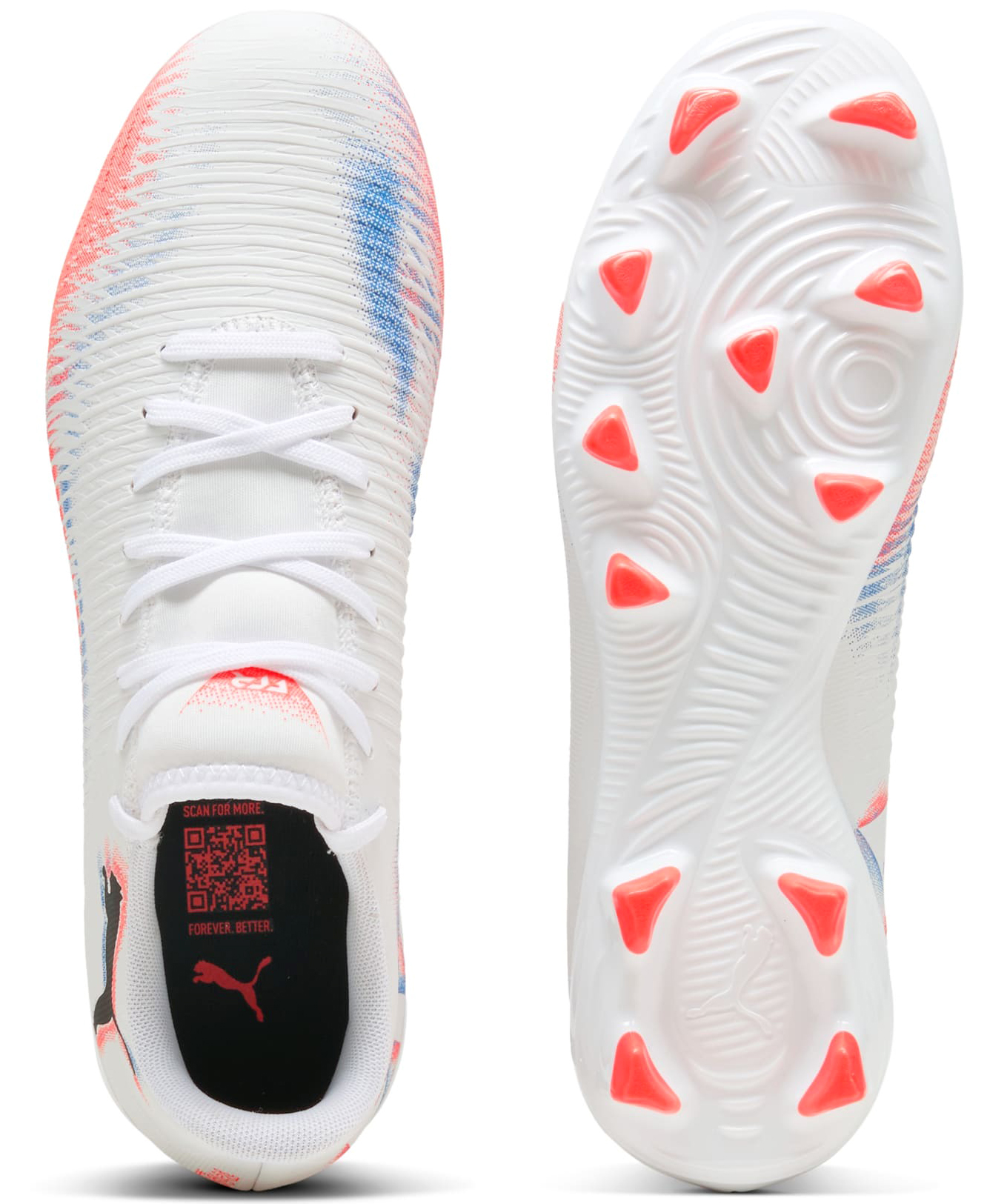 Future 8 Play FG/AG Dame PUMA White/PUMA Black/Glowing Red