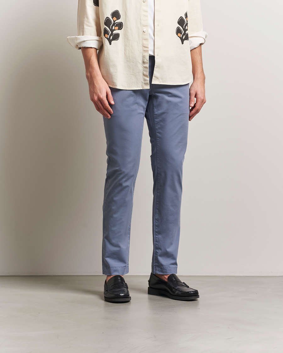 Jacob Cohën Bobby Cotton Gabardine Chinos Azure