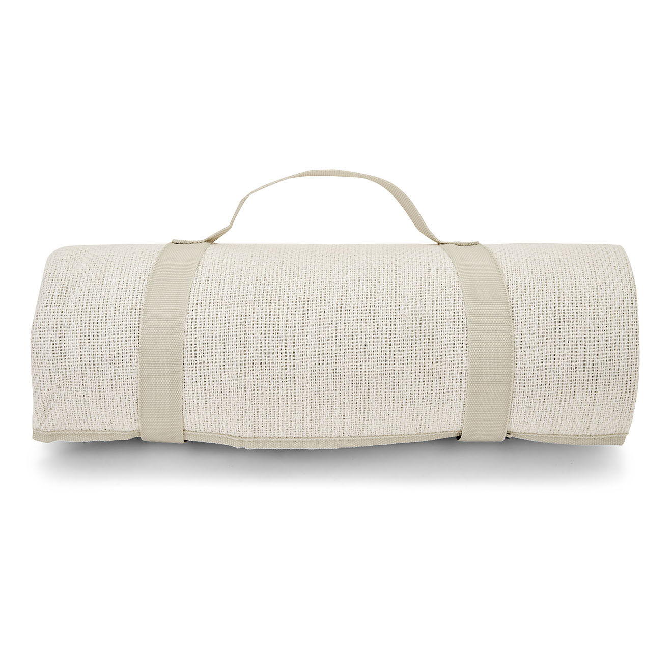 Livoo Couverture de pique-nique blanc/crème - 135x135 cm