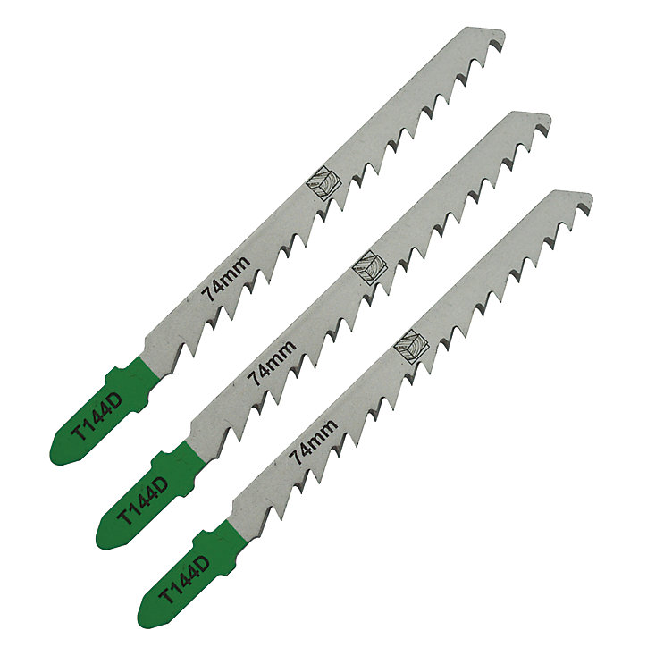 Lame de scie sauteuse T droite grossière Bois moyen, lot de 3