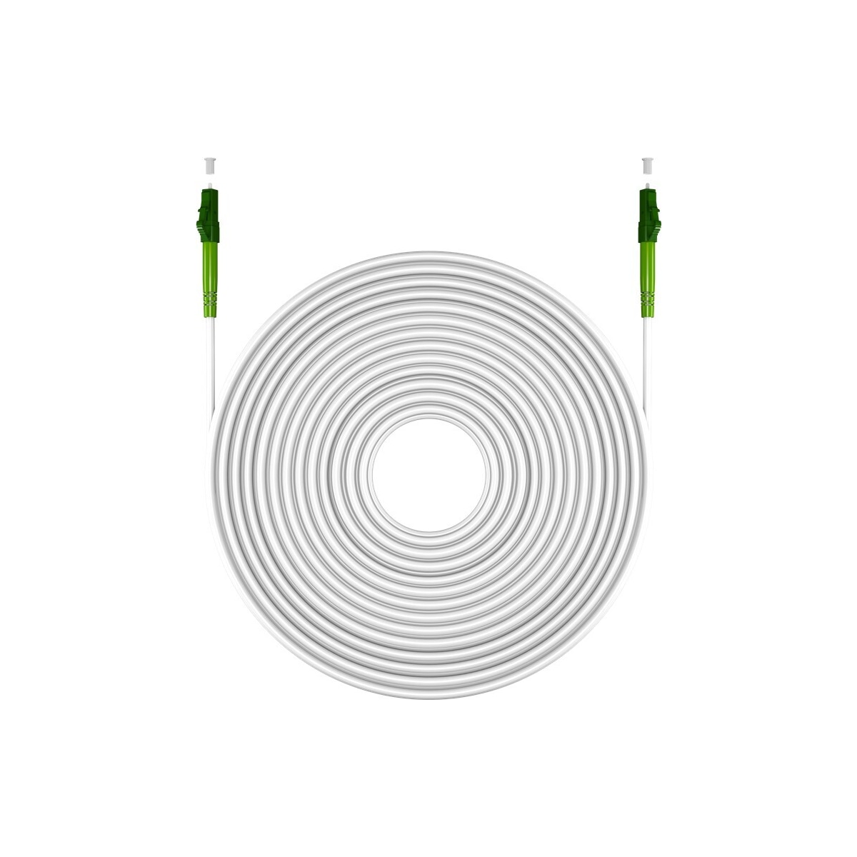 Fiberoptisk kabel (FTTH), Singlemode (OS2) Hvit, hvit (Simplex), 2 m