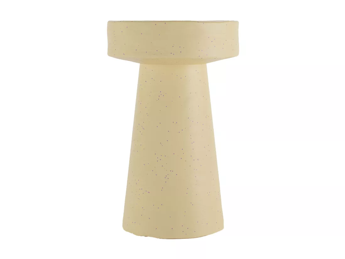 ANEMONE - Petite table d’appoint ronde design en magnésie mouchetée rose