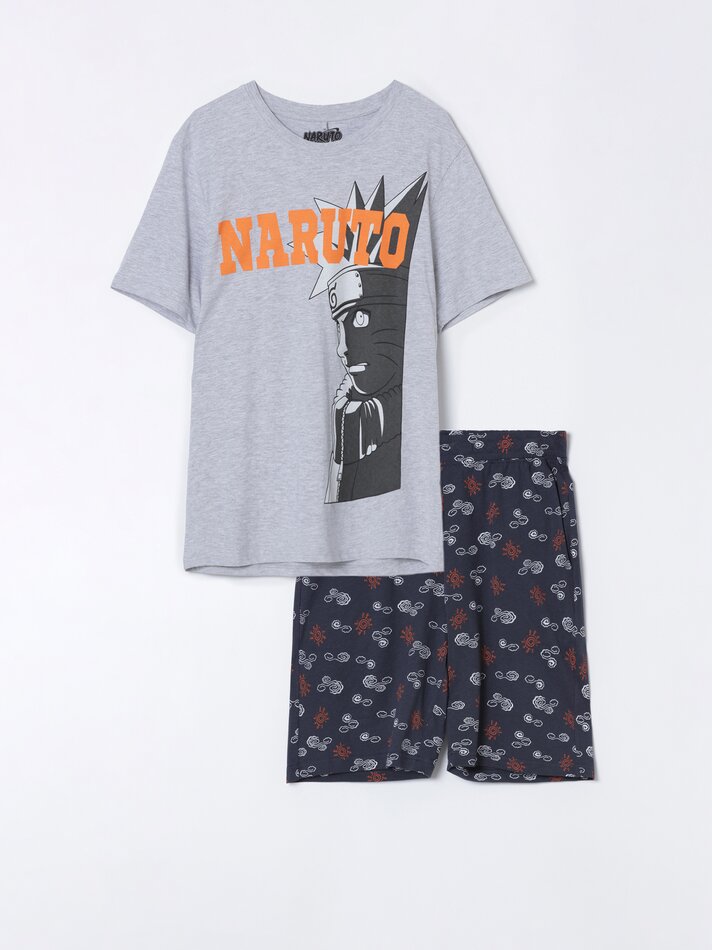 Conjunto de pijama Naruto Shippuden - Cinza Vigoré