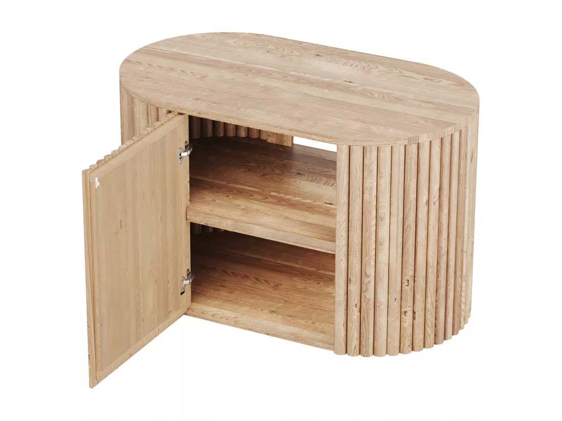 Meuble sous vasque suspendu en teck - 90 cm - TOWARI
