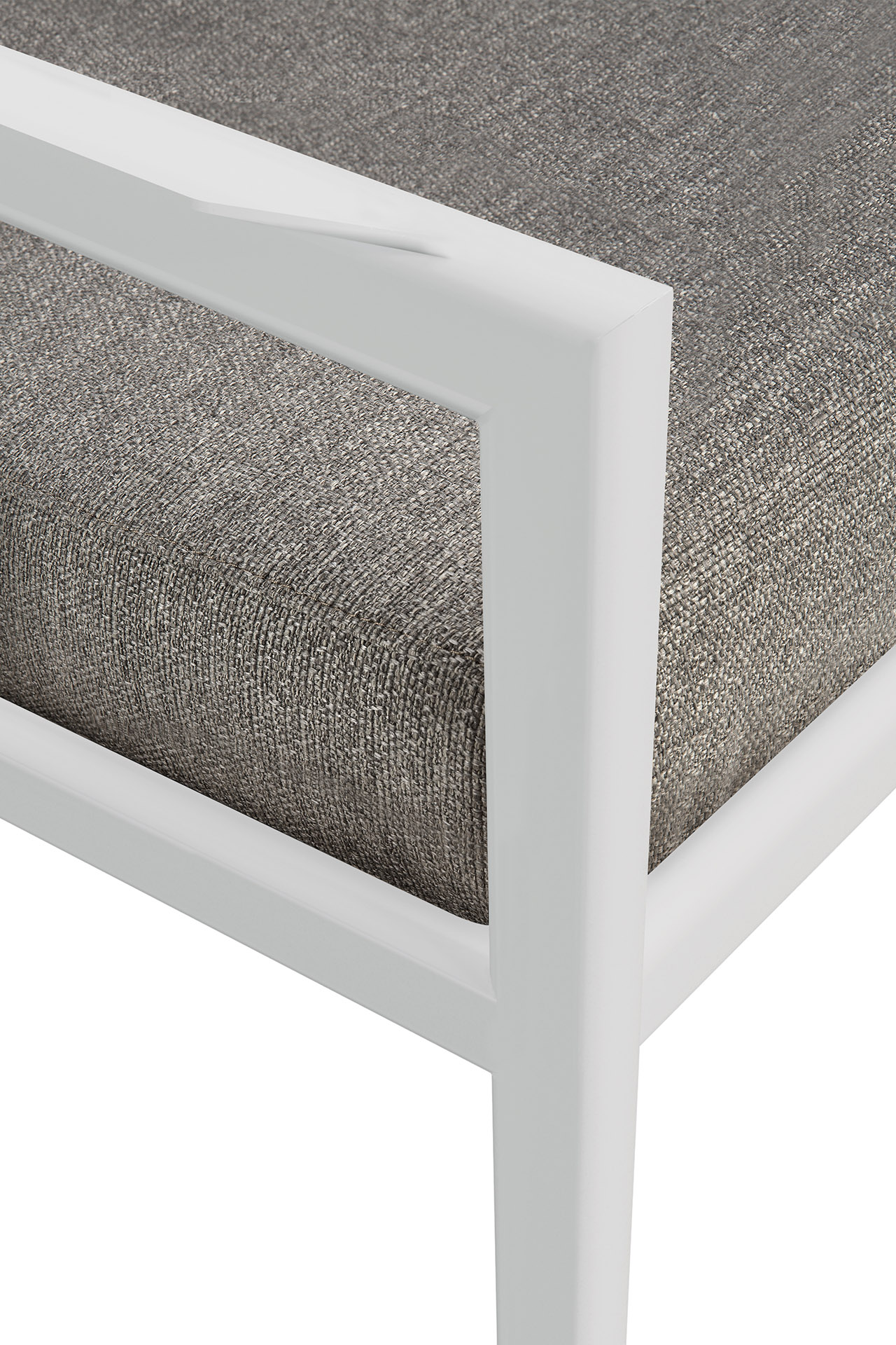Teak Jack loungestoel - wit aluminium - compleet - mocha kussens