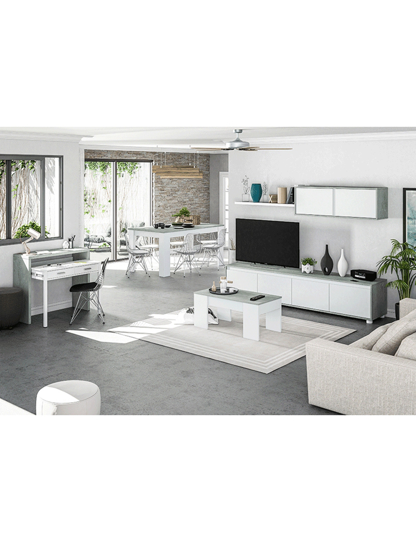 Tyrion White-Grey Desk