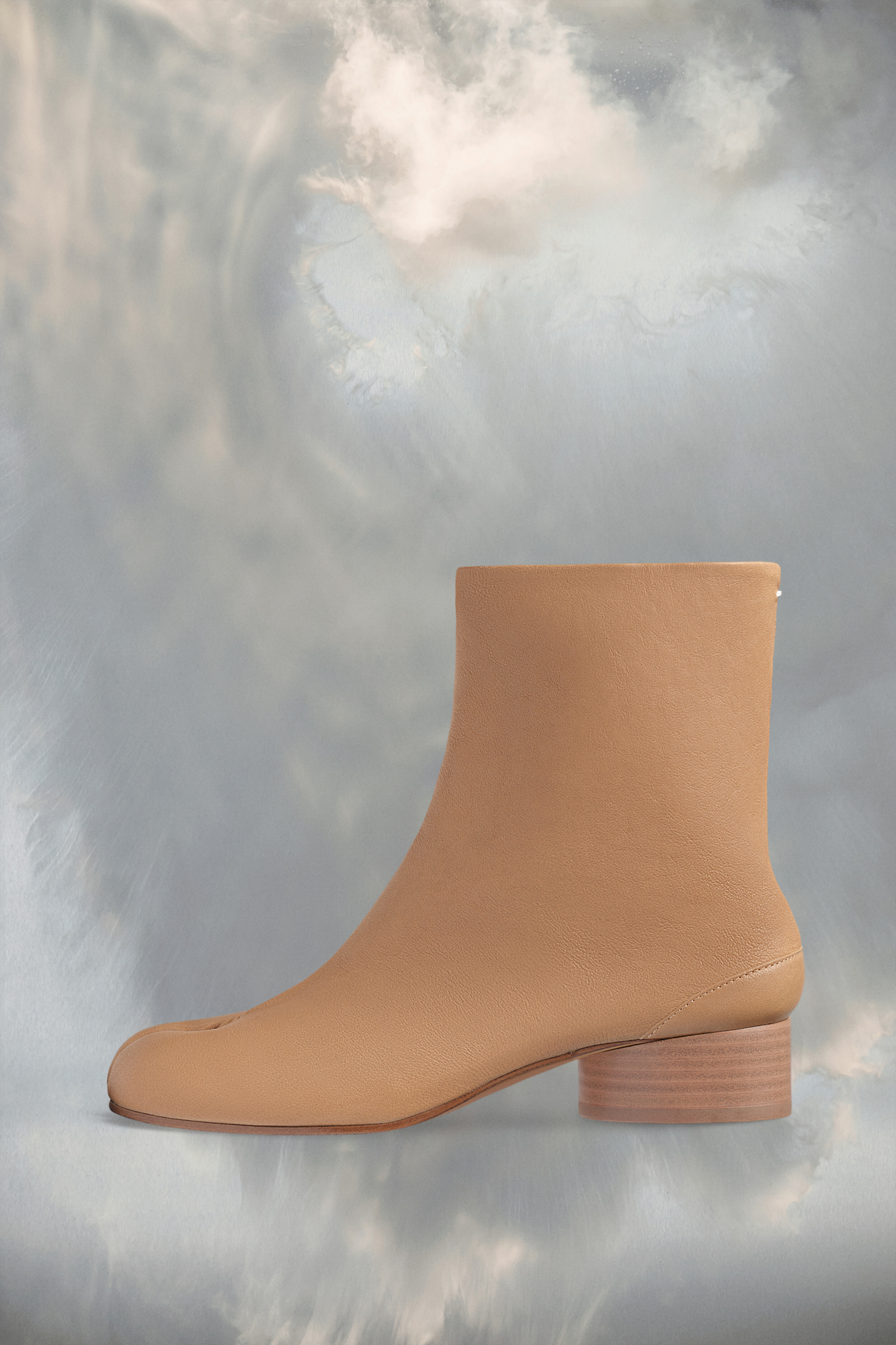 Bottines Tabi marron en cuir d'agneau pour femme Nude