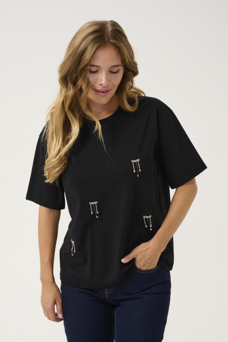 Culture zwarte dames t-shirt