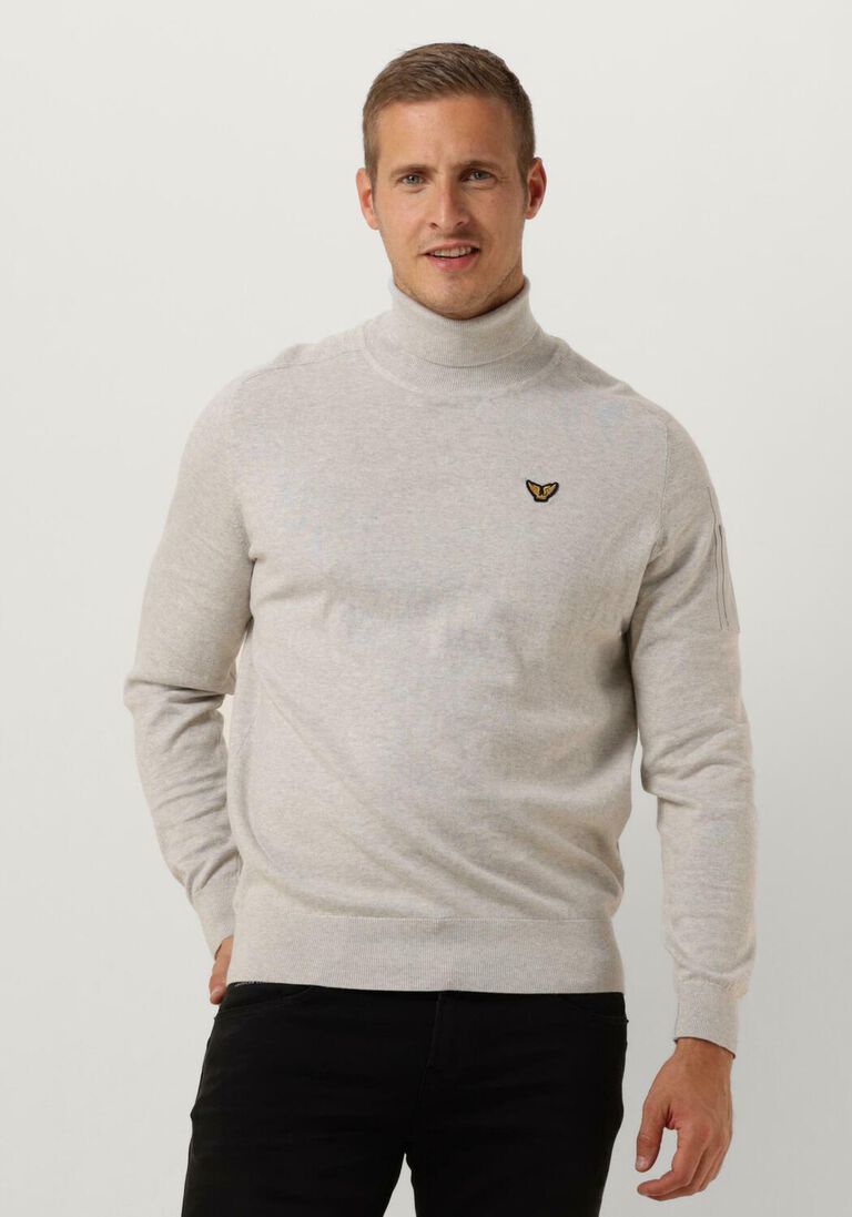 PME LEGEND lichtgrijze pme legend coltrui turtleneck cotton elite knit