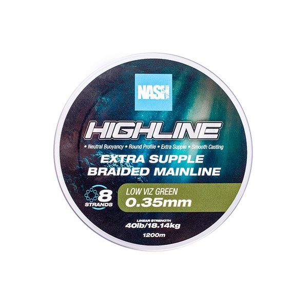 Tresse Nash TT Highline Floating Braid Verte (1200m)