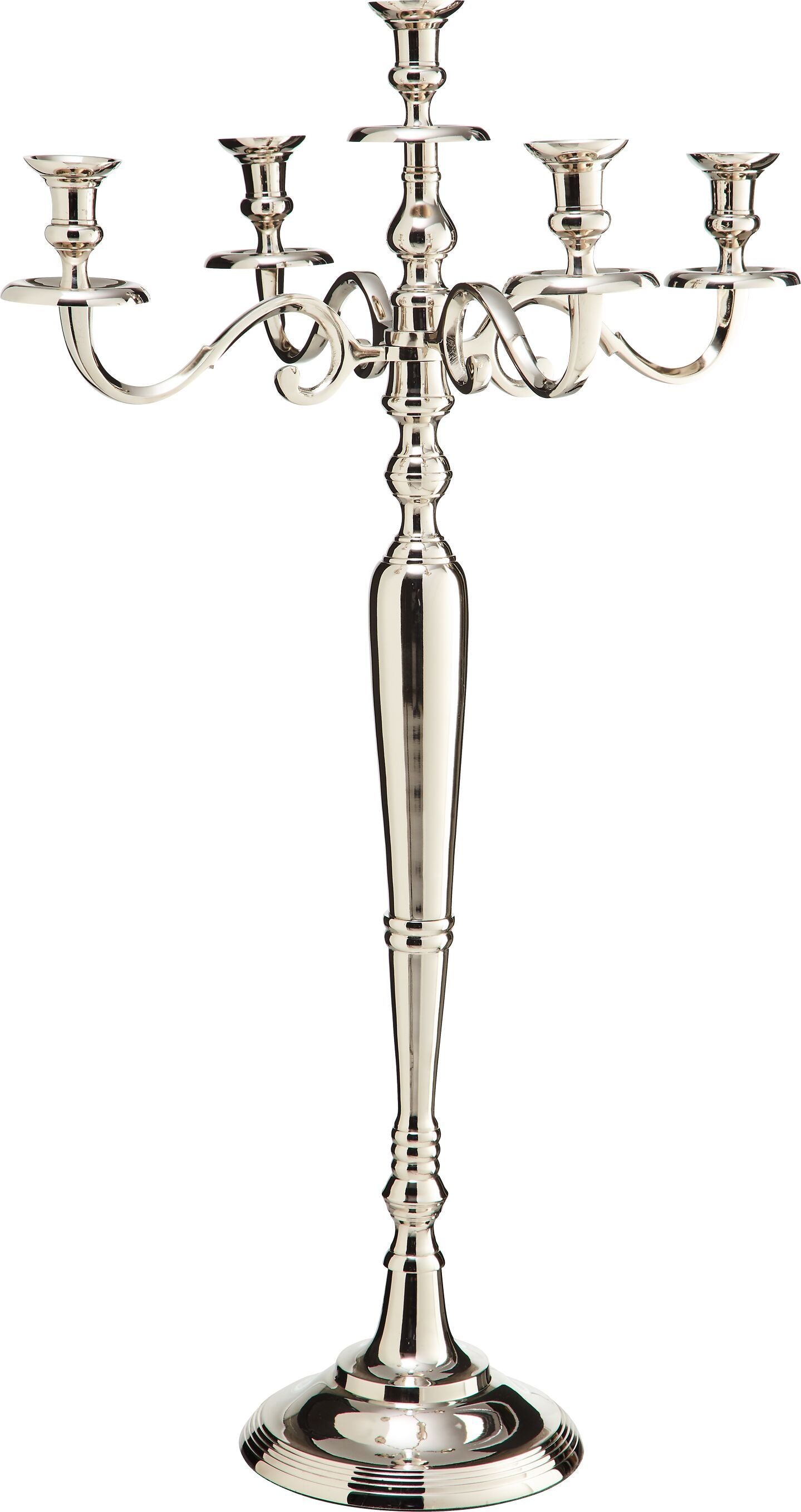 Kerzenständer - Silber / H: 100.0 cm