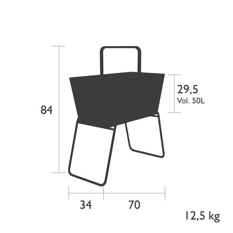 Fermob Basket plantenbak high Lapilli Grey
