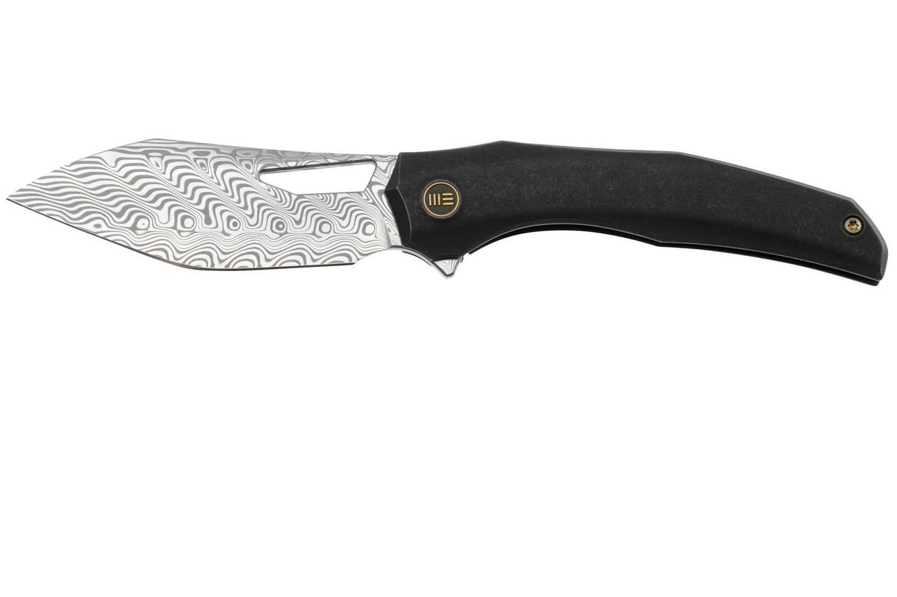 WE Knife Ignio WE22042B-DS1 Hakkapella Damasteel, Titanium, zakmes, Toni Tietzel design