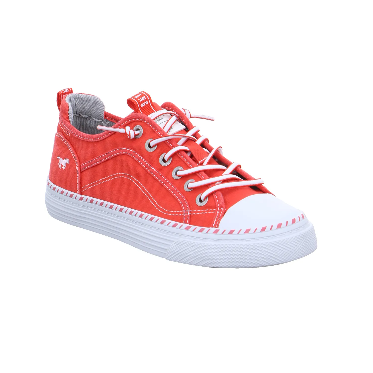 MUSTANG Sneaker Rot Textil  mit Wechselfussbett