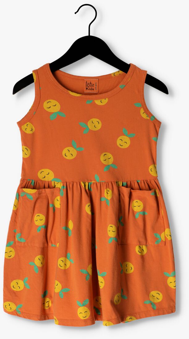 L\u00D6TIEKIDS oranje l&ouml;tiekids mini jurk dress sleeveless pockets grapefruits
