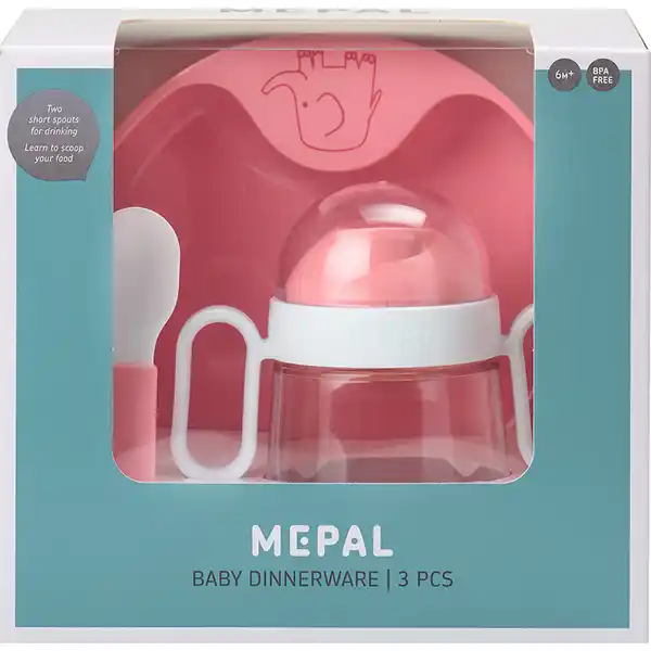 Babygeschirrset Mio Deep Pink 3-teilig