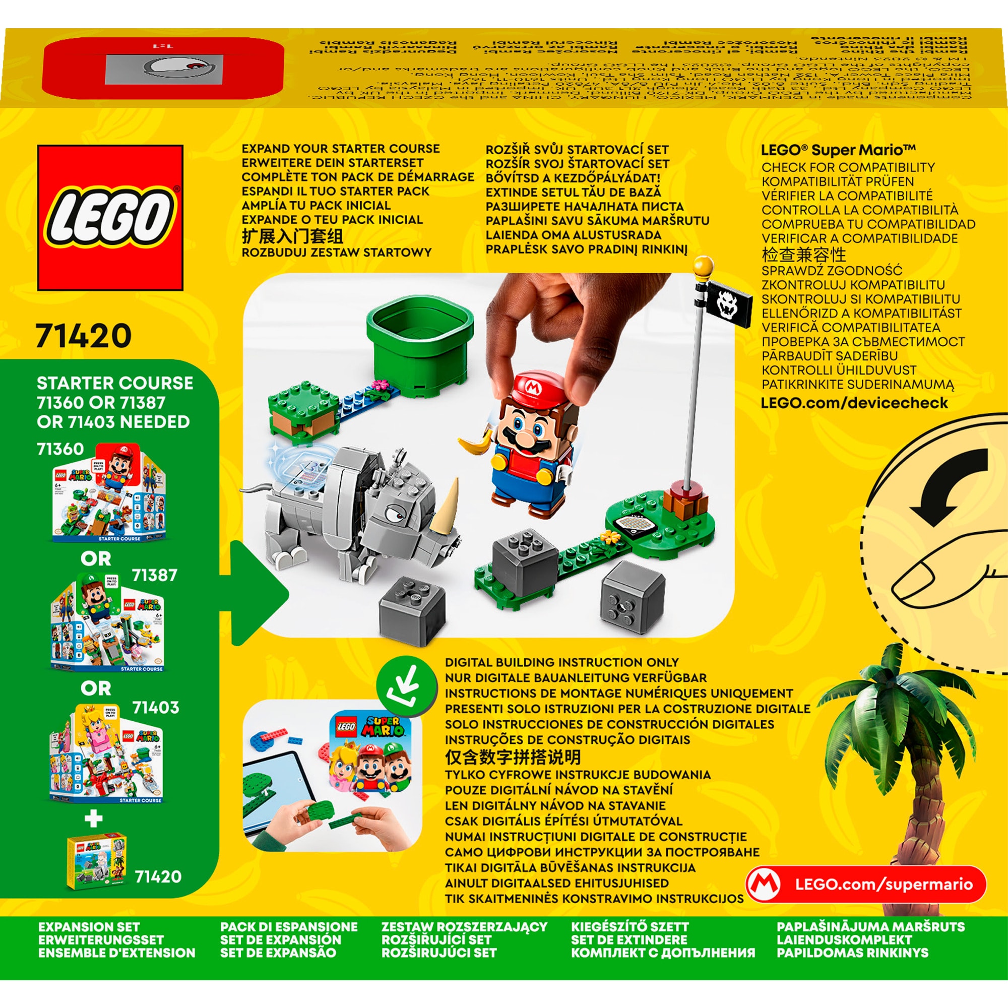 LEGO Konstruktionsspielzeug Super Mario Rambi das Rhino - Erweiterungssset