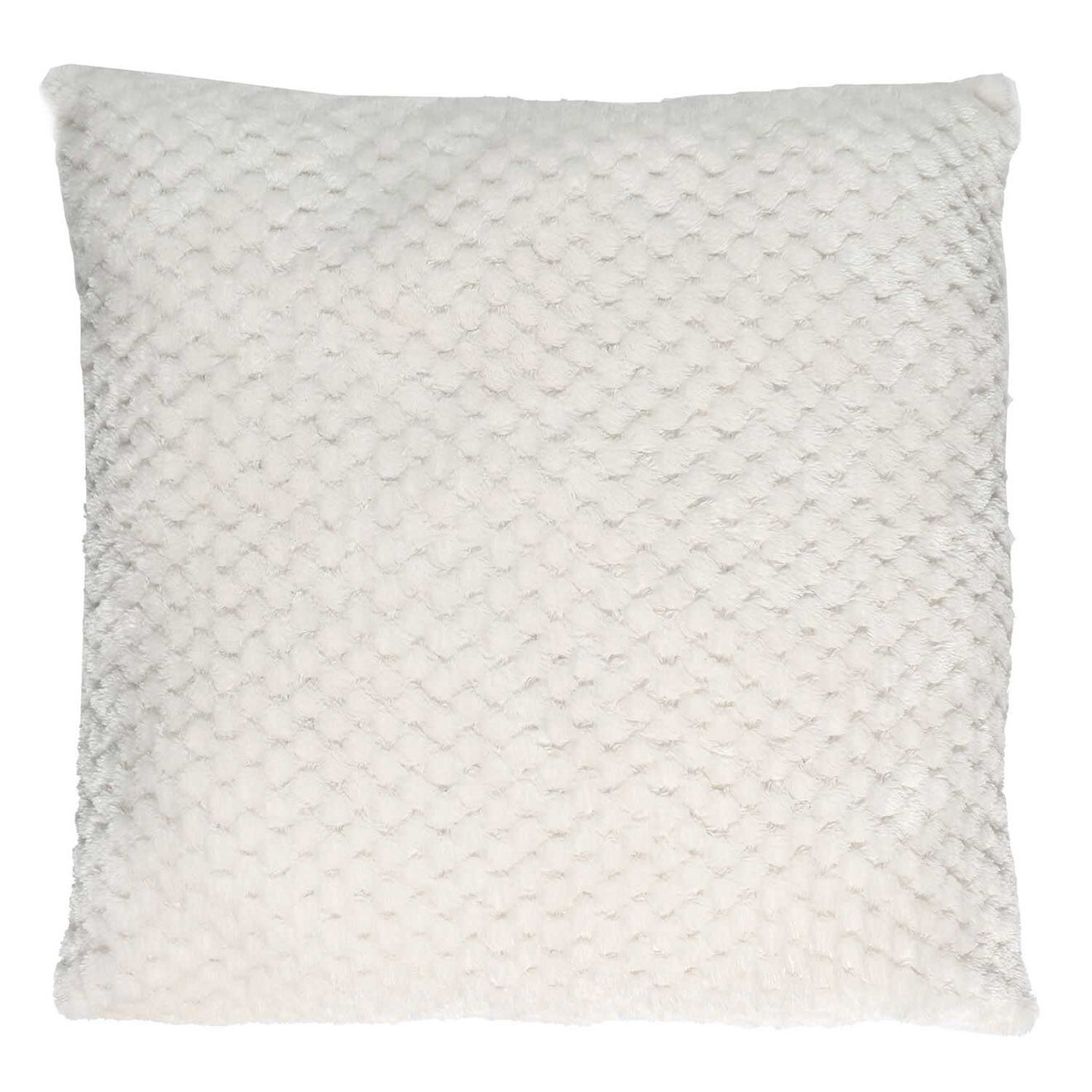 Home Deco Factory Coussin nid d'abeille blanc - 40x40 cm