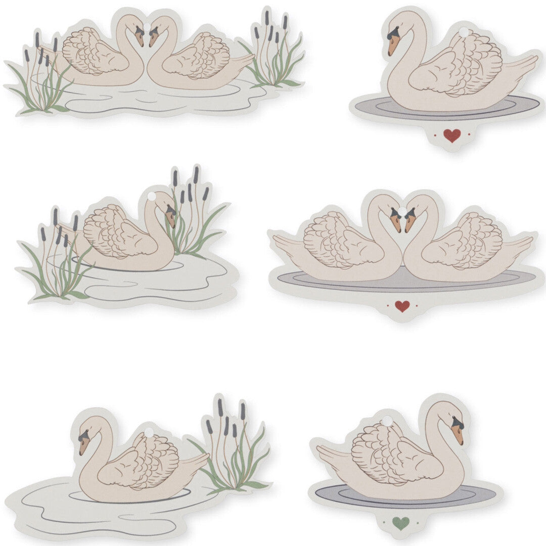 Konges sløjd cadeaukaartjes swan - 12st