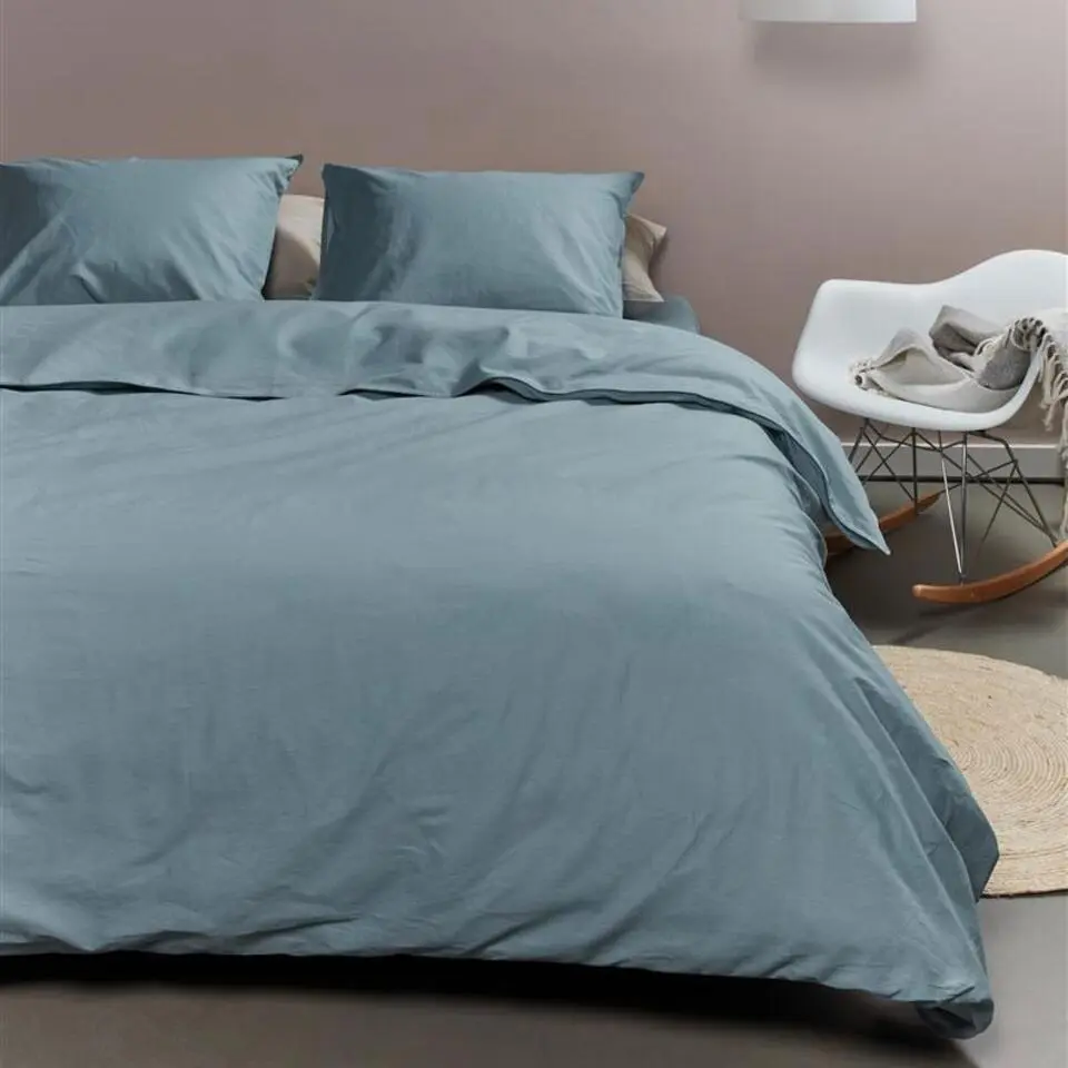 Ambiante Cotton Uni dekbedovertrek - 240x200/220 - Blauw