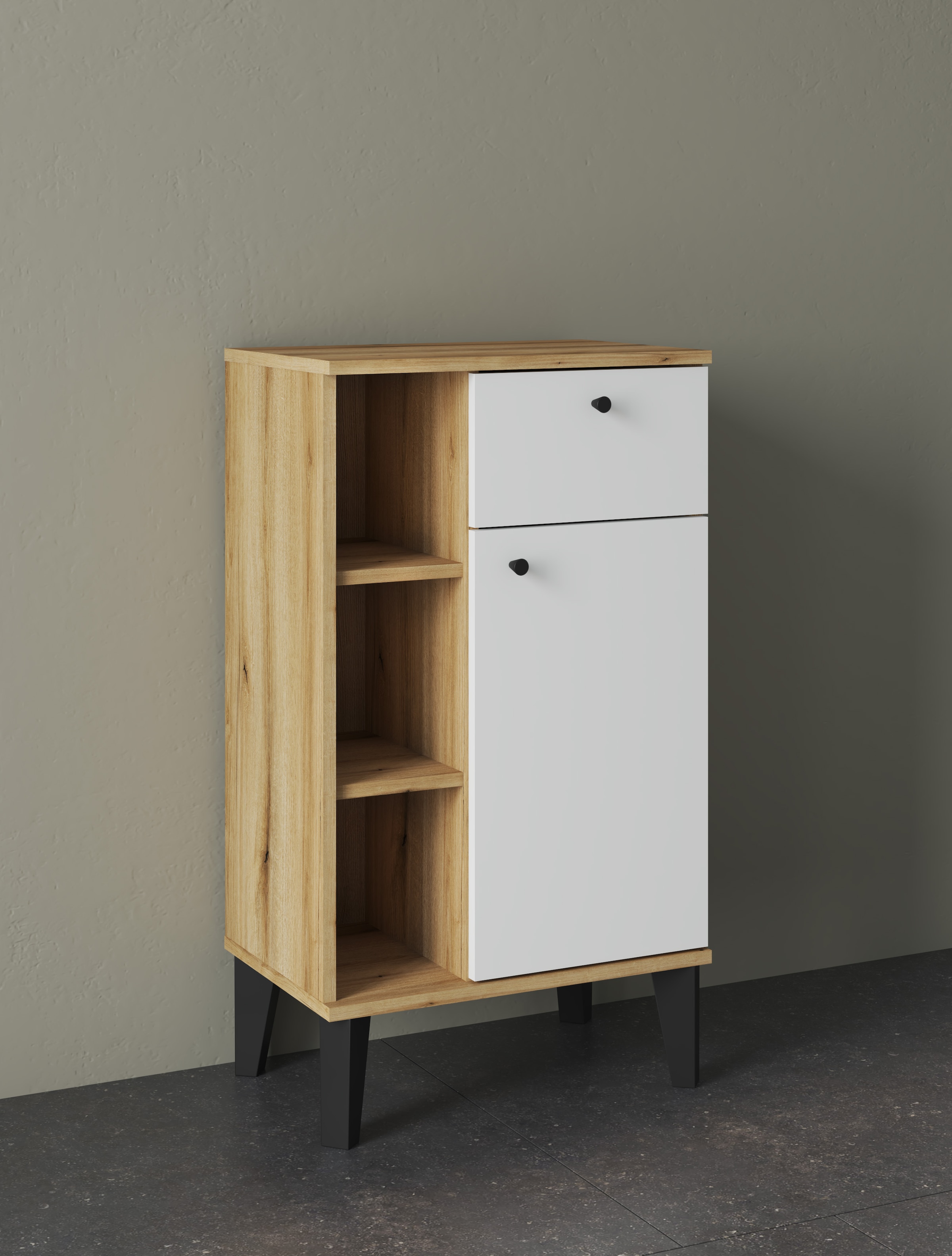 INOSIGN Badmöbel-Set »OSLO, Bad im skandinavischen Design, 5-teiliges Badezimmer« Set, 5 Stk. tlg.