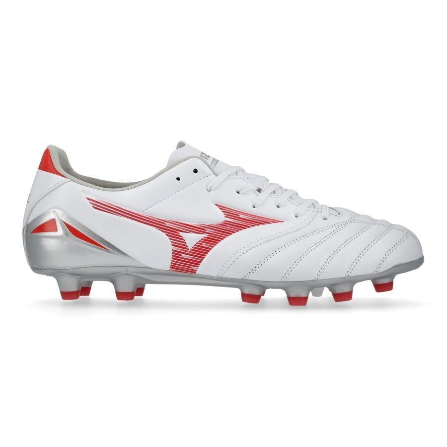 Mizuno Morelia Neo IV Pro FG/AG Charge - Blanc/Radiant Red
