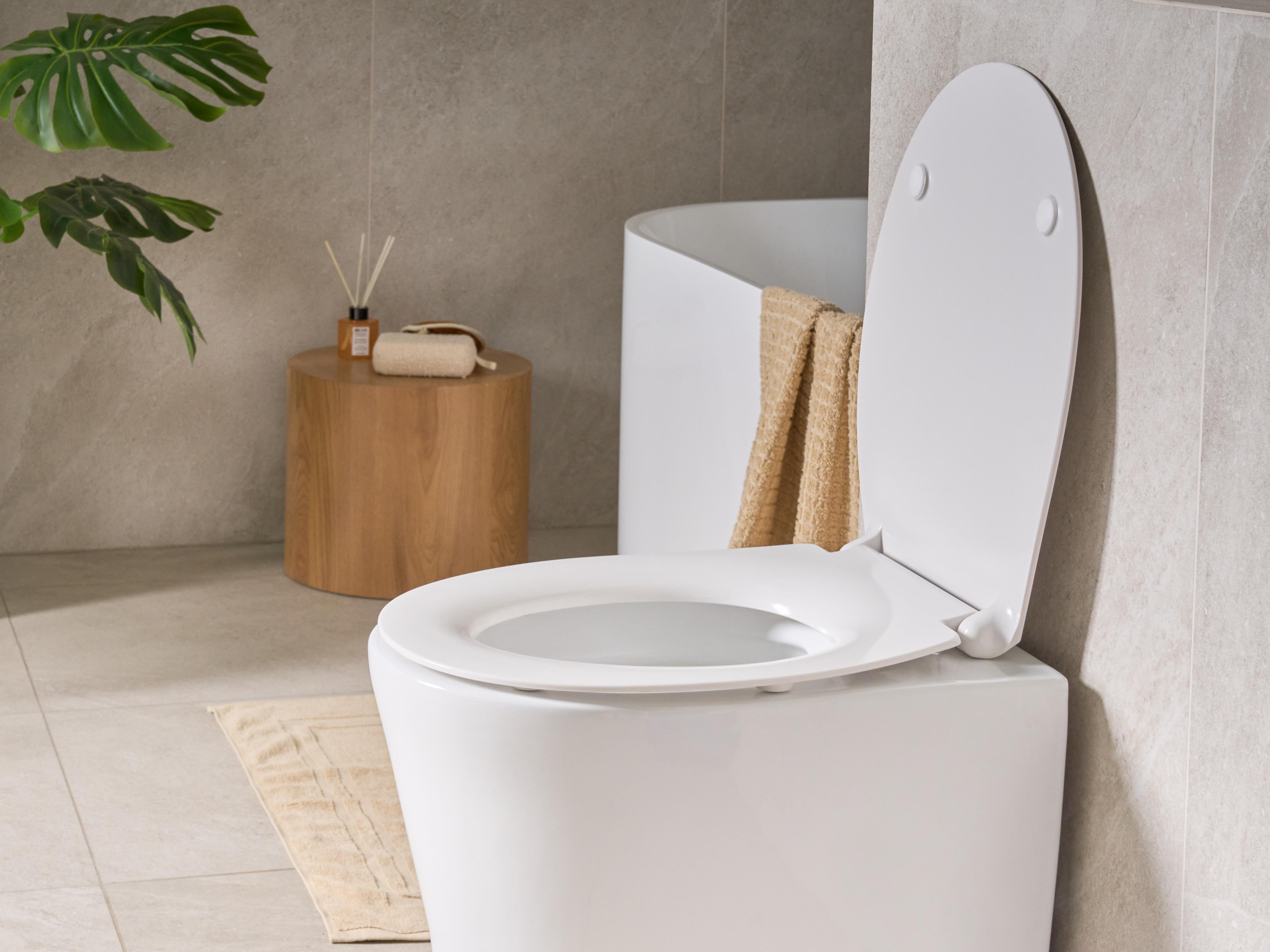 Toiletbril PUTUMAYO smal soft-close Duroplast Wit