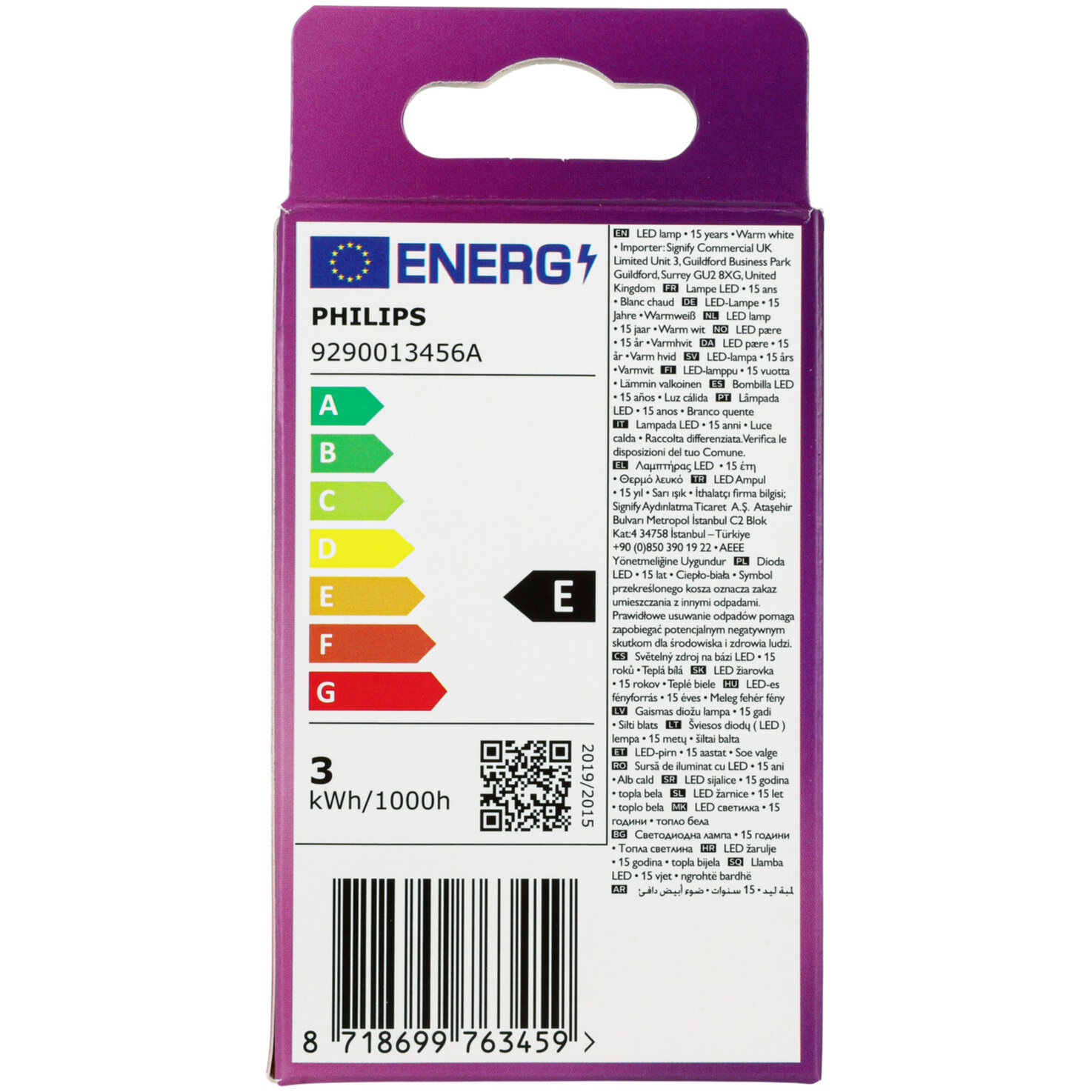 Philips LED-Kugel E27 warmweiss 2.2 W