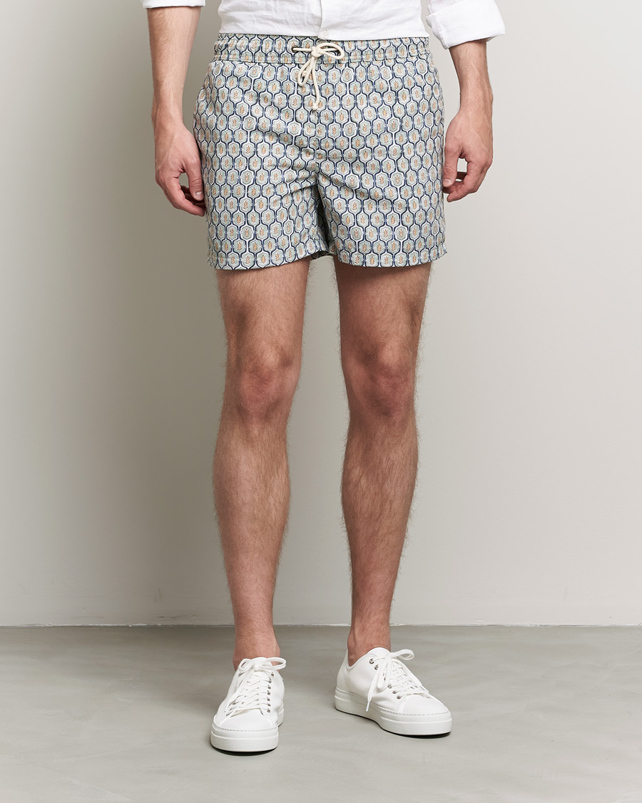 Ripa Ripa Leaf Printed Swimshorts Light Green