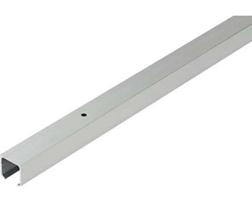 TopLine 8plus railprofiel voor schroefmontage, voor 1 deur, 2000 mm, zilver geanodiseerd aluminium