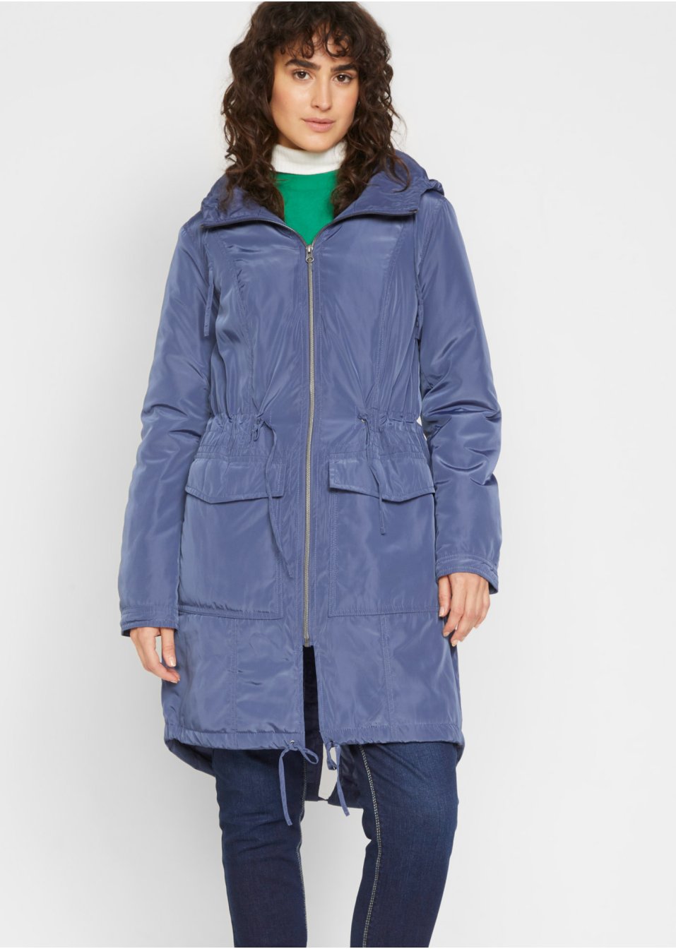 Manteau outdoor légèrement doublé avec cordon de serrage
