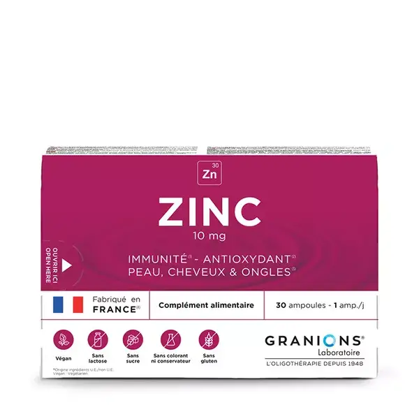 Granions Oligo Zinco 10mg 30 ampolas