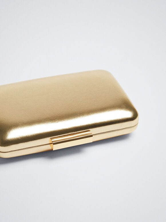 Clutch de festa metalizada - Dourada
