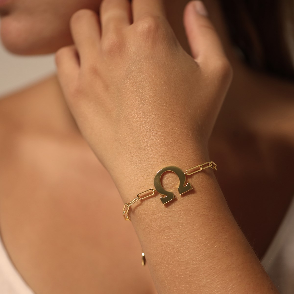 Bracelet Chaine Argent Rhodié Omega
